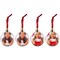 Personalized Photo Ornaments With Satin String for Christmas Trees (2.7 in, 4 pack)